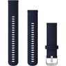 Сменный ремешок GARMIN 22mm Band, Dark Blue/Silver Bands 010-12932-2A
